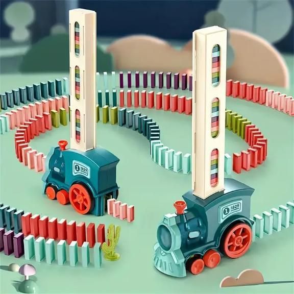 Creative Domino Train Toy with Sound Effects