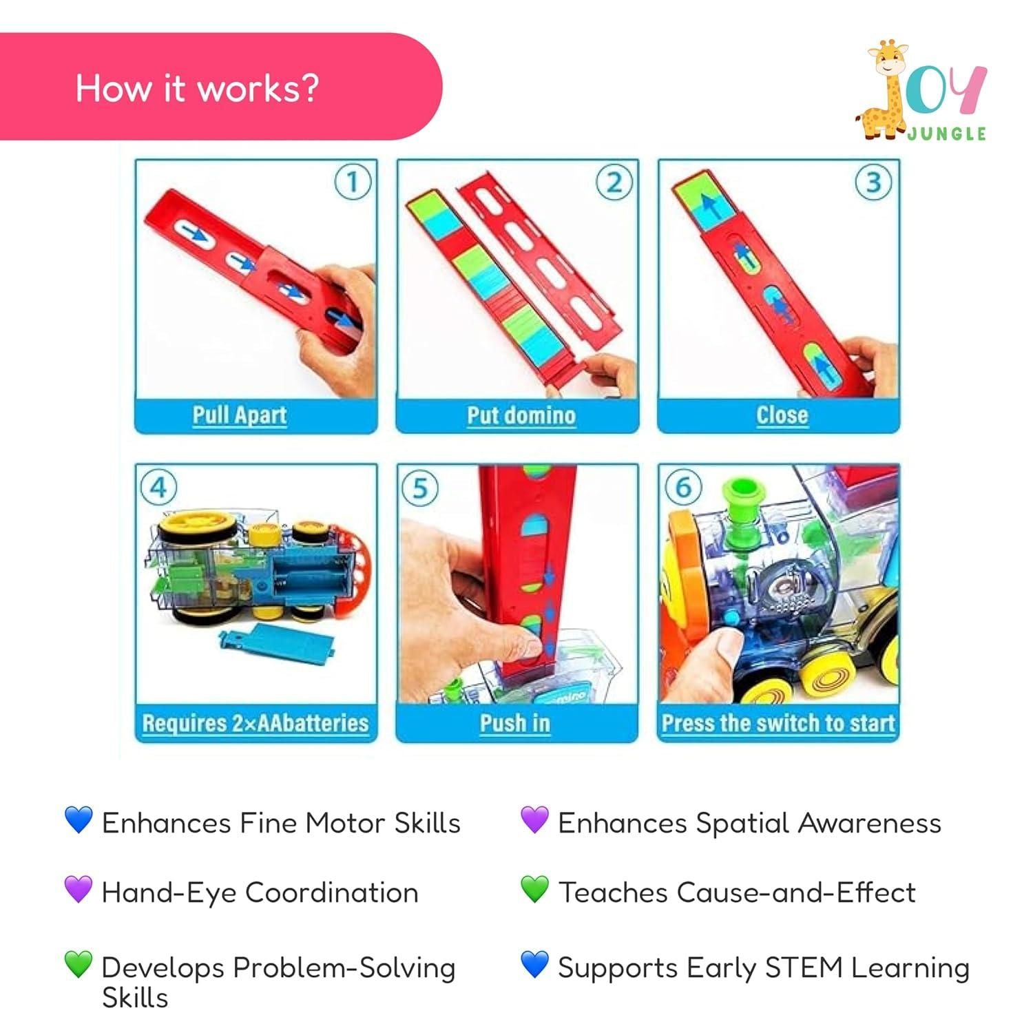 Creative Domino Train Toy with Sound Effects