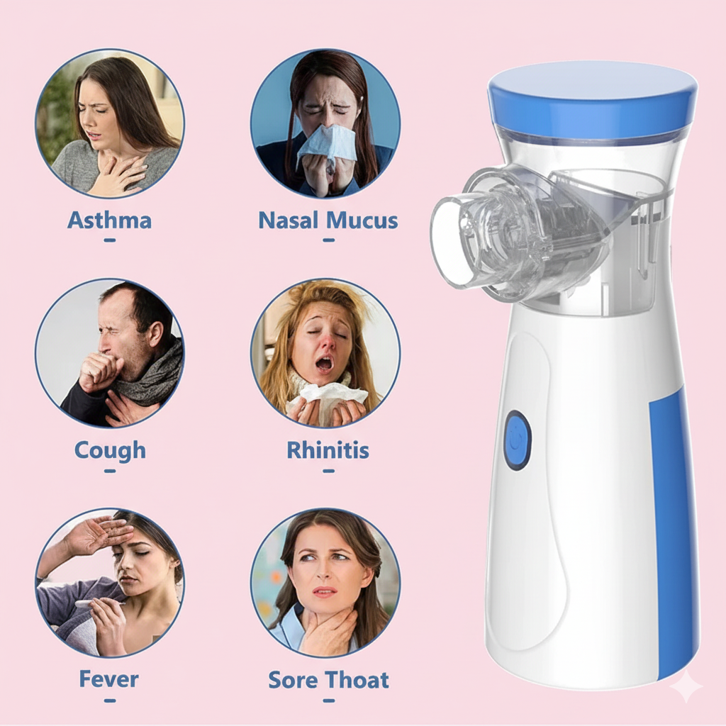 Portable Ultrasonic Rechargeable Mesh Nebulizer Machine
