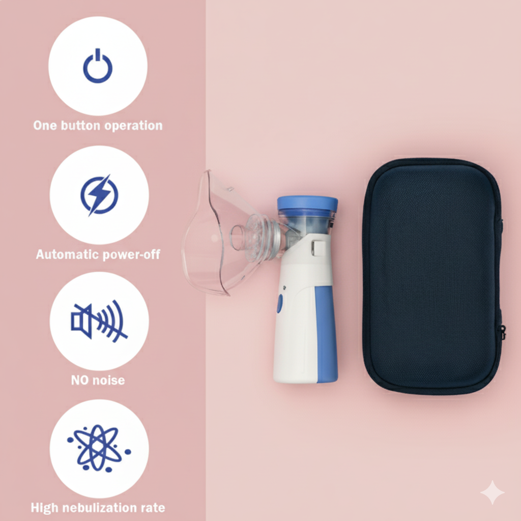 Portable Ultrasonic Rechargeable Mesh Nebulizer Machine