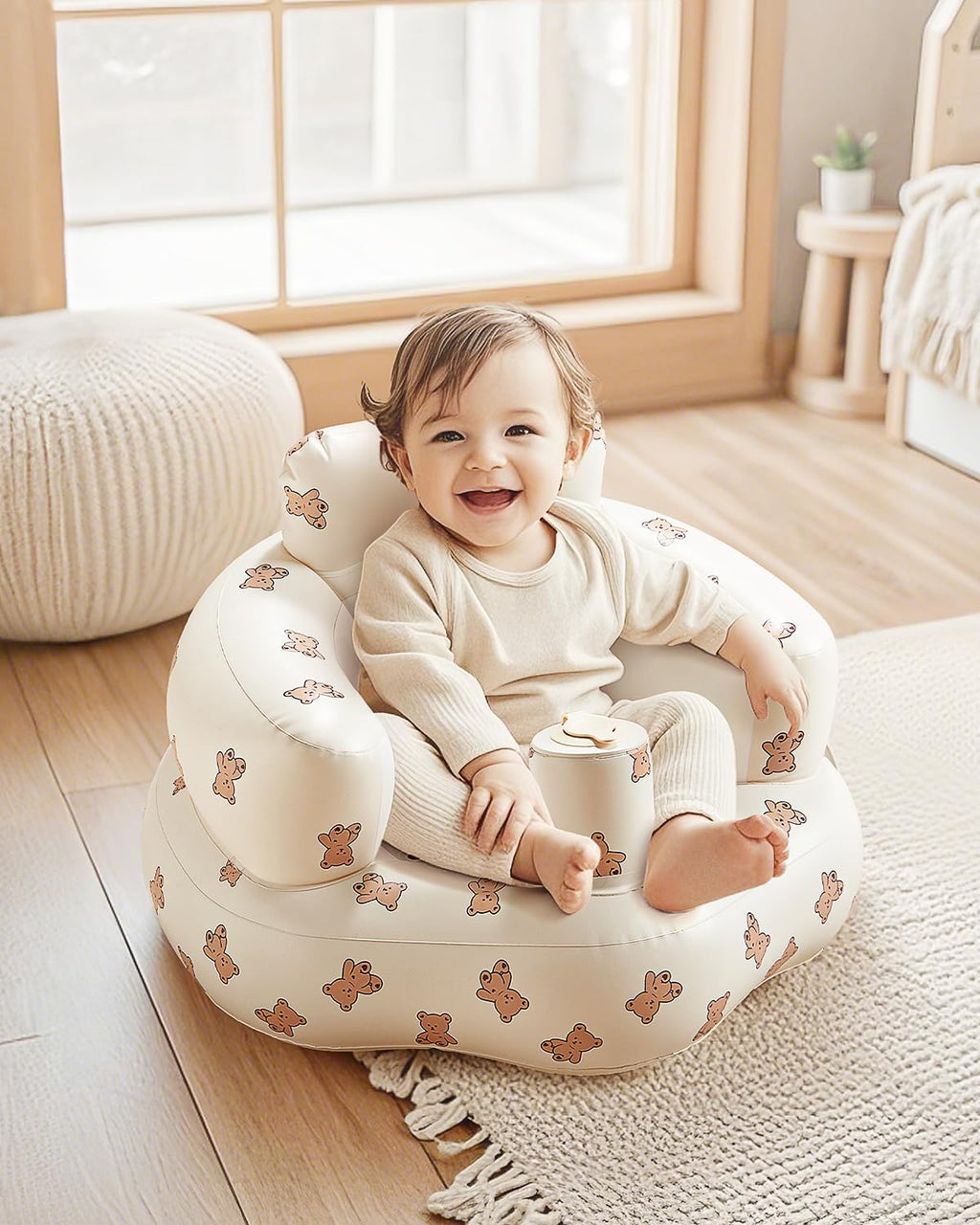 Safe & Comfy Inflatable Baby Chair with Inbuilt Air pump