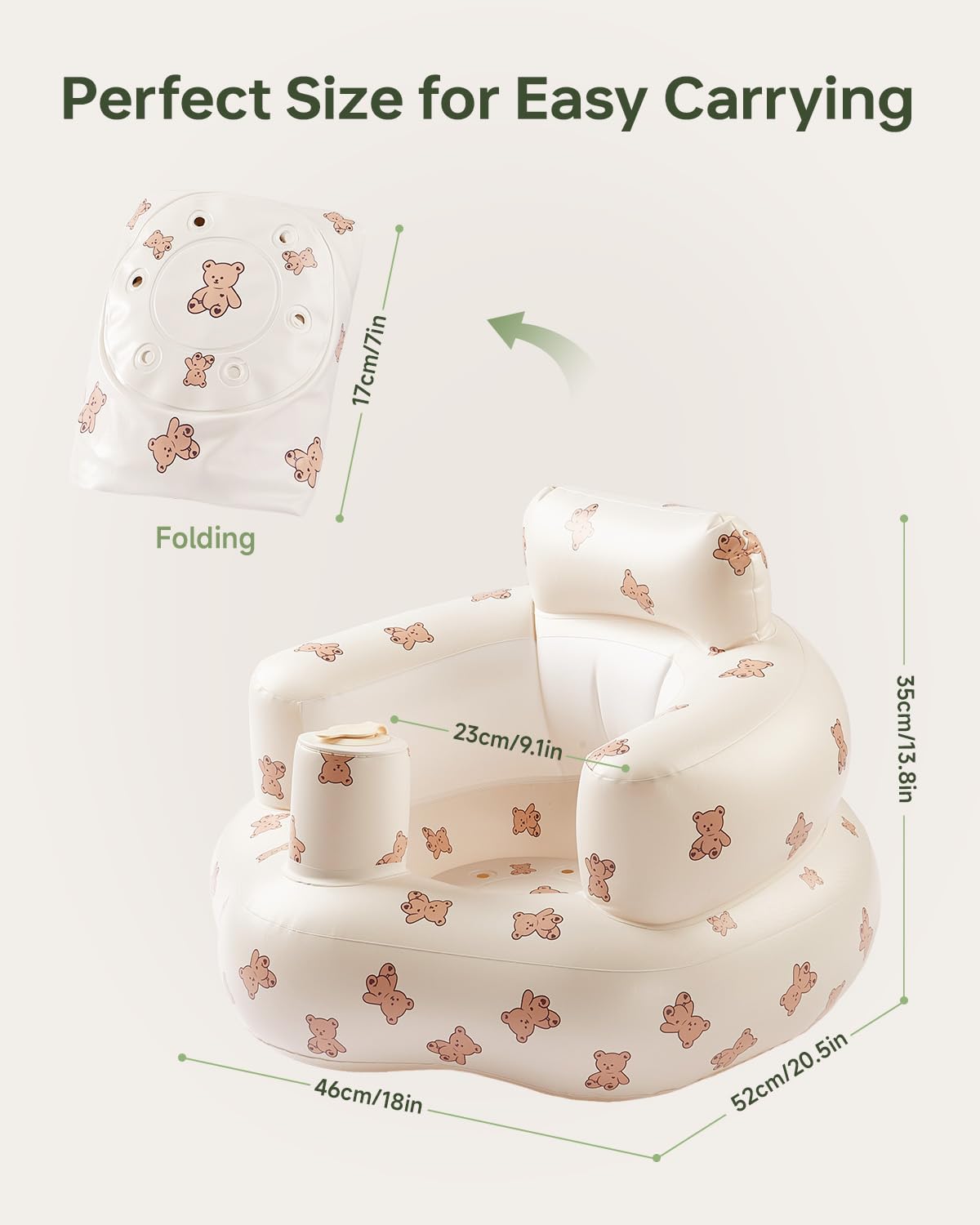 Safe & Comfy Inflatable Baby Chair with Inbuilt Air pump