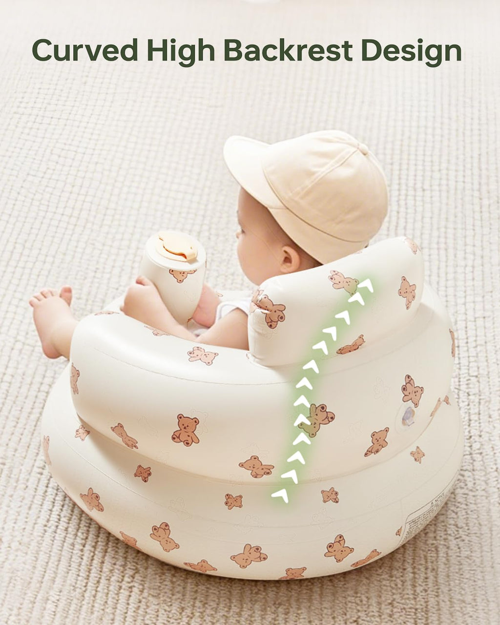Safe & Comfy Inflatable Baby Chair with Inbuilt Air pump