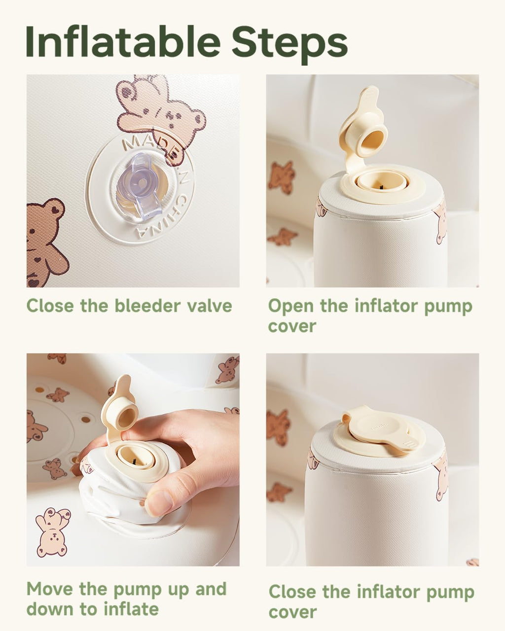 Safe & Comfy Inflatable Baby Chair with Inbuilt Air pump